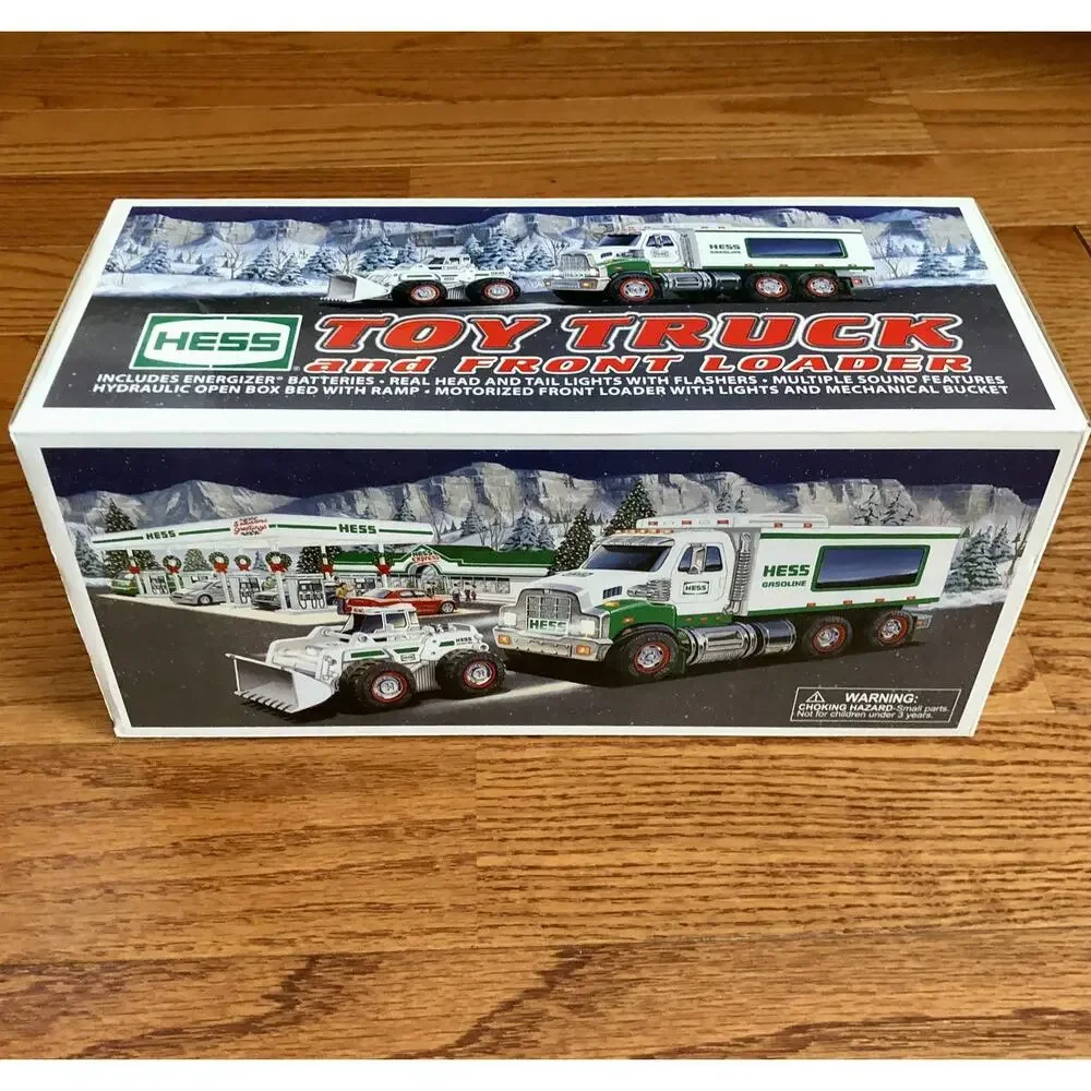 Hess Toy Truck 2008 Semi Trailer Front Loader Construction Set Lights NWT